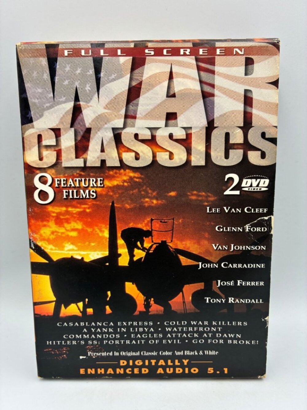 War Classics 8 Feature Films Full Screen Lee Van Cleef Glenn Ford Platinum DVD